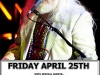 Poster for the LEON RUSSELL Show at BOURBON STREET (April 25th, 2008)